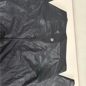 Lululemon Luxe Shine Foil Black Align High Rise legging